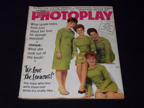 1967 MARCH PHOTOPLAY MAGAZINE - THE LENNON SISTERS FRONT COVER - E 16635