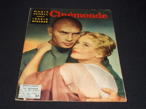 1957 OCTOBER 31 CINEMONDE MAGAZINE - MARIA SCHELL & YUL BRYNNER COVER - E 24848
