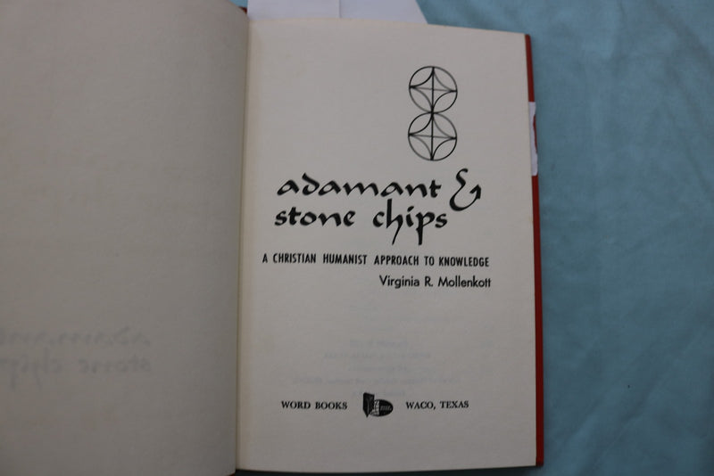 1967 ADAMANT & STONE CHIPS HARDCOVER BOOK BY VIRGINIA MOLLENKOTT - KD 9640