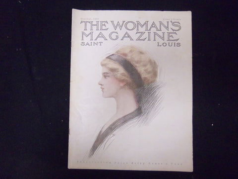 1910 OCTOBER THE WOMAN'S MAGAZINE ST LOUIS-ILLUSTRATIONS, STORIES & ADS- ST 3962