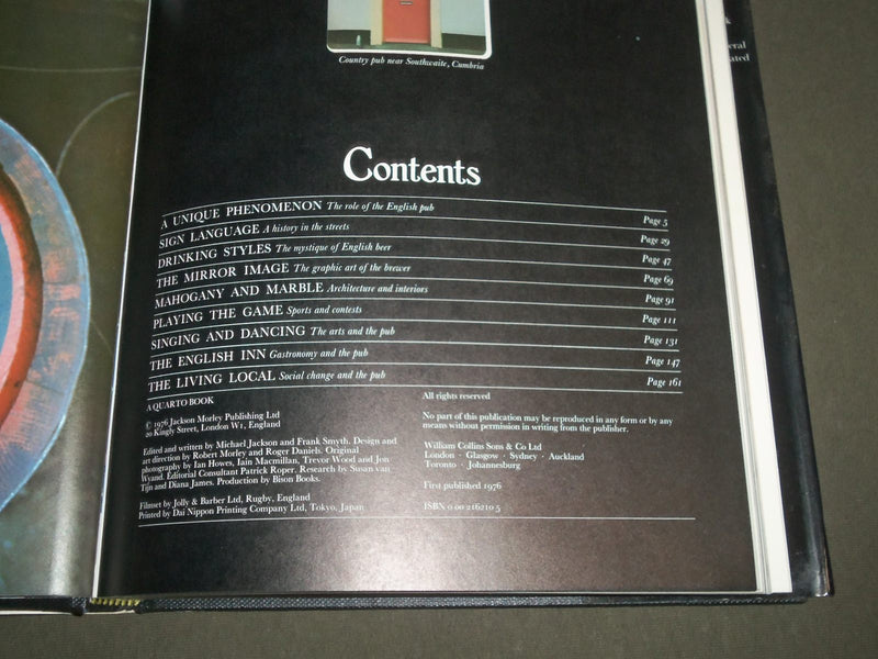 1976 THE ENGLISH PUB BY MICHAEL JACKSON HARDCOVER BOOK - I 1305