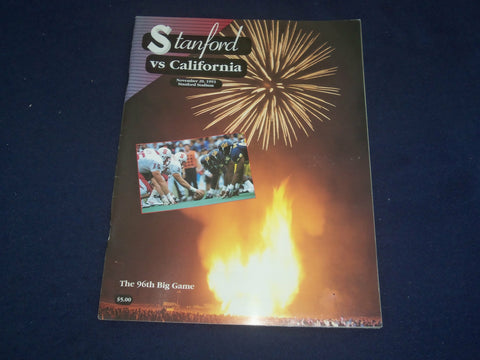 1993 NOV 20 STANFORD UNIVERSITY VS UNIV. OF CALIFORNIA FOOTBALL PROGRAM-ST 4974H