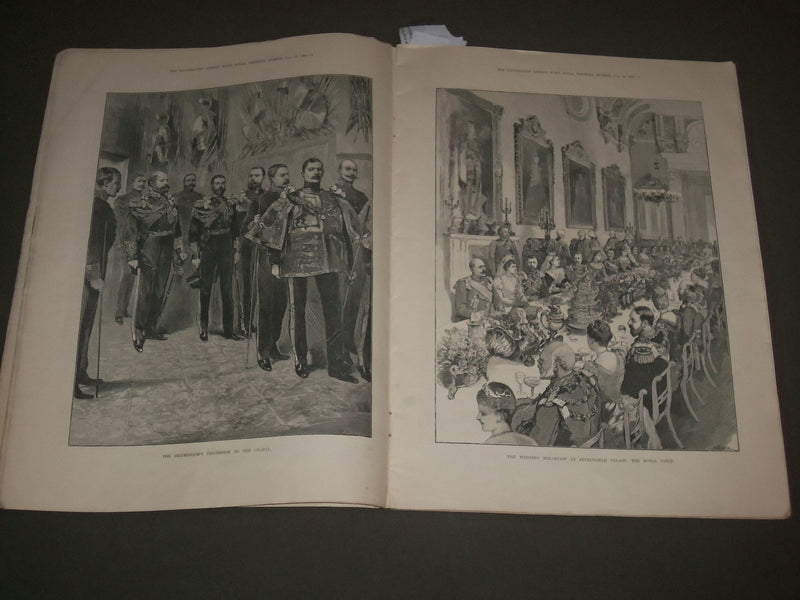 1893 JULY 10 THE ILLUSTRATED LONDON NEWS - WEDDING NUMBER- NICE PHOTO - SP 8323