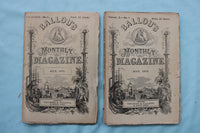 1878-1886 BALLOU'S MONTHLY MAGAZINE - LOT OF 14 - O 3977