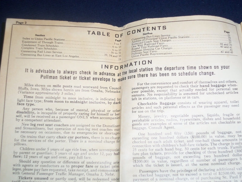 1963 APRIL 28 UNION PACIFIC RAILROAD TIME TABLES GUIDE - GREAT INFO - J 5726