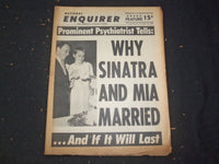 1966 AUG 28 NATIONAL ENQUIRER NEWSPAPER -SINATRA AND MIA FARROW MARRIED- NP 7420