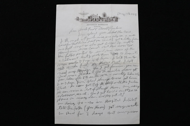 1943 JEFFERSON BARRACKS LETTERS - LOT OF 2 - MISSOURI - K 2771