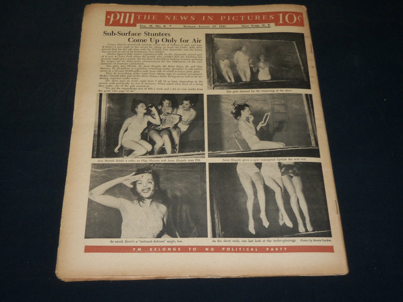 1941 AUGUST 10 PM'S WEEKLY NEWSPAPER - SUPPLIES RUINED BY FIGHTERS - NP 4932