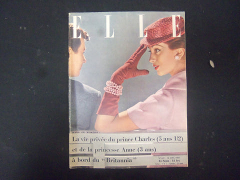 1954 APRIL 26 FRENCH ELLE MAGAZINE - NICE COVER, PHOTOS & ADS-ST 4083