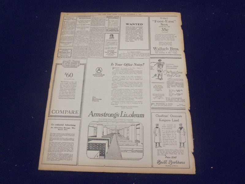 1920 NOVEMBER 9 NEW YORK TIMES - OWNERS FOR NEW LEAGUE AND BASEBALL WAR- NT 8449