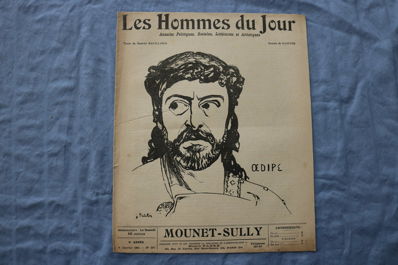 1911 JANUARY 6 LES HOMMES DU JOUR MAGAZINE - MOUNET-SULLY - FRENCH - NP 8643