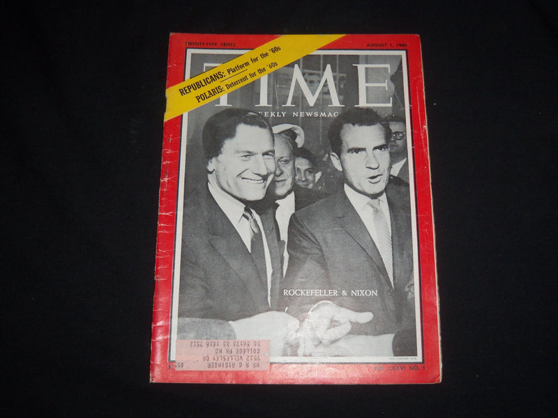 1960 AUGUST 1 TIME MAGAZINE - NELSON ROCKEFELLER & RICHARD M. NIXON - T 1754