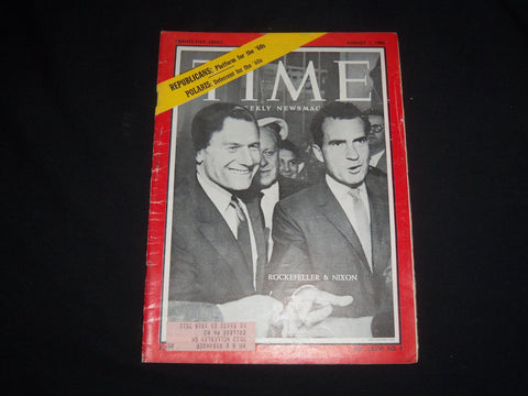 1960 AUGUST 1 TIME MAGAZINE - NELSON ROCKEFELLER & RICHARD M. NIXON - T 1754