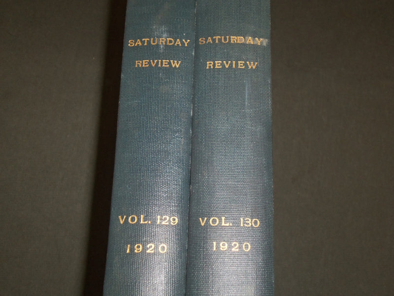 1920 SATURDAY REVIEW 2 BOUND VOLUMES - COMPLETE YR- PUBLISHED IN LONDON - R 1129