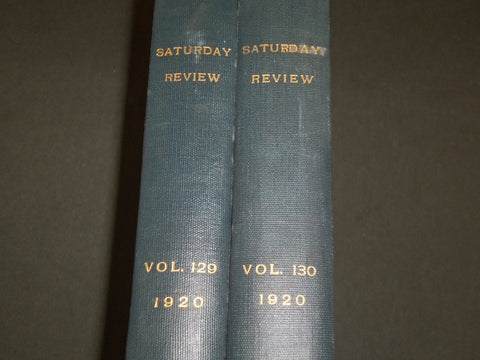 1920 SATURDAY REVIEW 2 BOUND VOLUMES - COMPLETE YR- PUBLISHED IN LONDON - R 1129