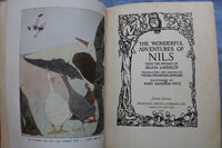 1930 THE WONDRERFUL ADVENTURES OF NILS HARDCOVER BOOK BY SELMA LAGERLOF- KD 9495
