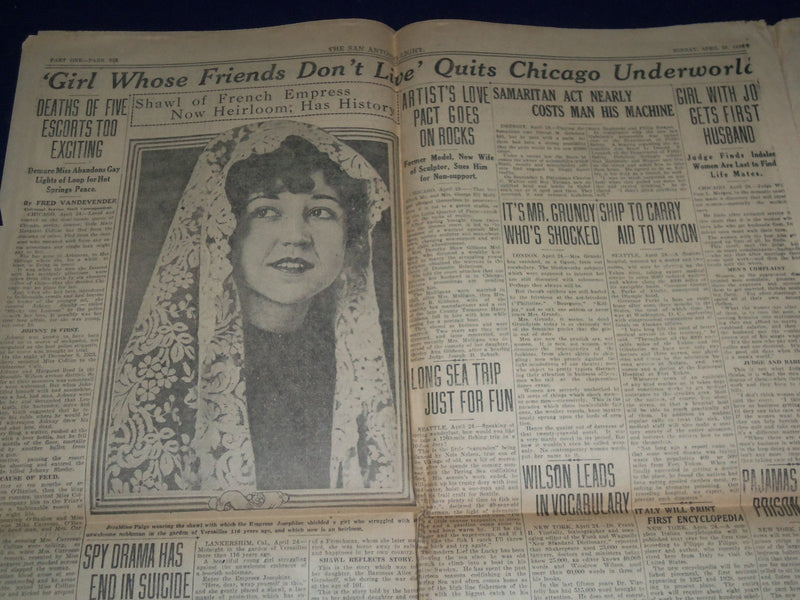 1926 APRIL 25 SAN ANTONIO SUNDAY LIGHT SPORT SECTION - LLOYD GEORGE - NP 972C