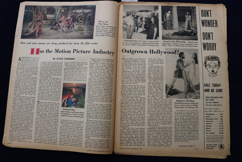 1954 NOV 28 SUNDAY NEWS COLOROTO MAGAZINE-WILLIAM HOLDEN -MOVIE NUMBER - E 22790
