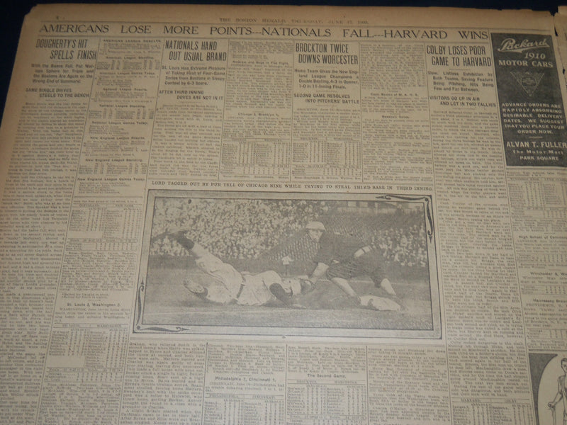 1909 JUNE 17 THE BOSTON HERALD - TAFT WINS SUPPORT FOR TAX PLANS - BH 376