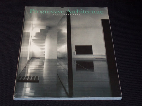 1987 SEPTEMBER PROGRESSIVE ARCHITECTURE MAGAZINE - INTERIORS COVER - E 4115