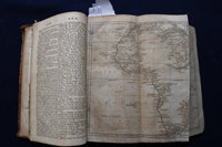 1806 BROOKES'S GENERAL GAZETTE - FOLD-OUT MAPS HARDCOVER BOOK BY - KD 9437