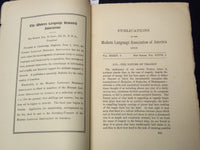 1919-1920 MODERN LANGUAGE ASSOCIATION OF AMERICA PUBLICATIONS LOT OF 4 - K 2080