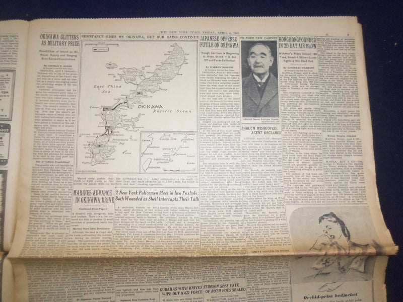 1945 APRIL 6 NEW YORK TIMES - SOVIET VOIDS JAPANESE NEUTRALITY PACT - NP 6687