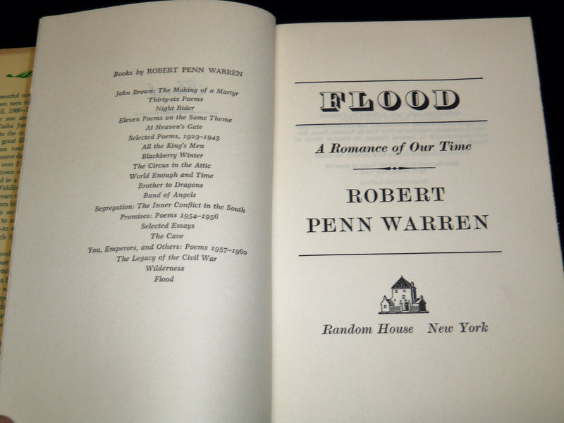 1964 FLOOD HARDCOVER BOOK SIGNED BY ROBERT PENN WARREN - KD 7735