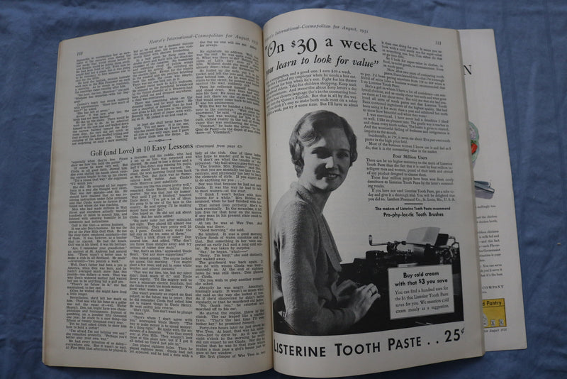 1931 AUGUST COSMOPOLITAN MAGAZINE - HARRISON FISHER COVER - GREAT ADS - ST 1001S