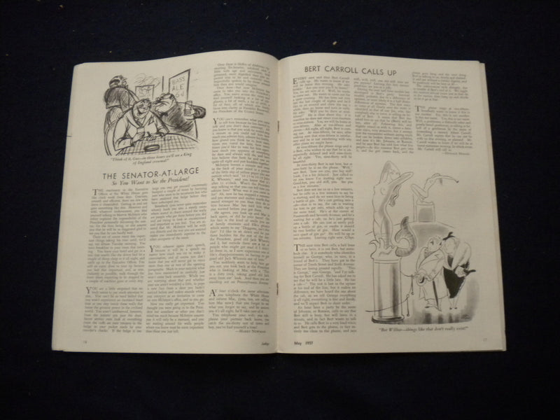 1937 MAY JUDGE MAGAZINE- FISHING WOMAN TAKES OFF BOOT AND FISH COMES OUT- B 439F