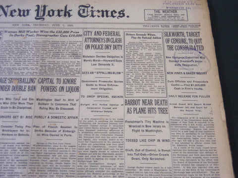 1923 JUNE 7 NEW YORK TIMES - SILKWORTH TARGET OF CENSURE - NT 5858