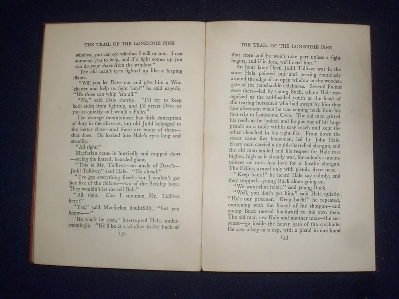 1908 THE TRAIL OF THE LONESOME PINE HARDCOVER BOOK BY JOHN FOX JR. - KD 9062