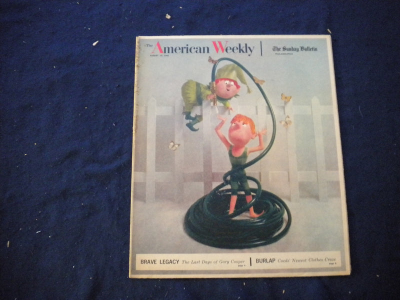 1961 AUGUST 13 THE AMERICAN WEEKLY NEWSPAPER SECTION - GARY COOPER - NP 6019
