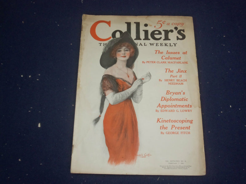 1914 FEBRUARY 7 COLLIER'S MAGAZINE - GREAT ILLUSTRATIONS AND STORIES - ST 6703