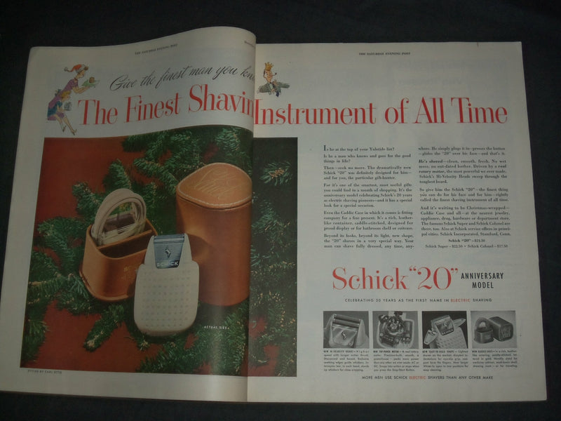 1950 DECEMBER 2 THE SATURDAY EVENING POST MAGAZINE - ILLUSTRATED COVER -SP 2478P