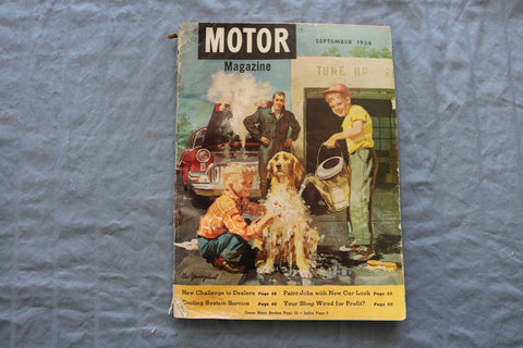 1956 SEPTEMBER MOTOR MAGAZINE - A GREAT ILLUSTRATION COVER - SP 1196G