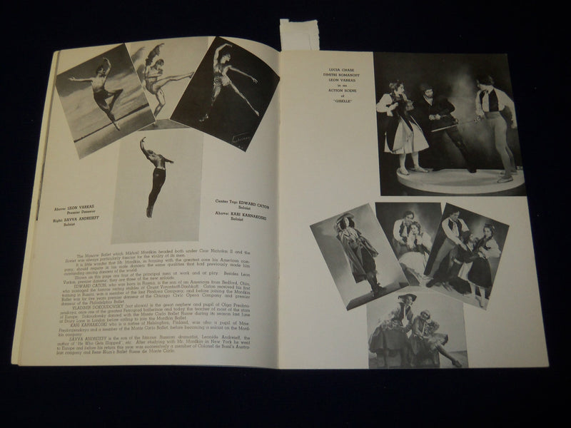 1938-1939 THE NEW MIKHAIL MORDKIN BALLET PROGRAM - VARKAS - CHASE - J 5093