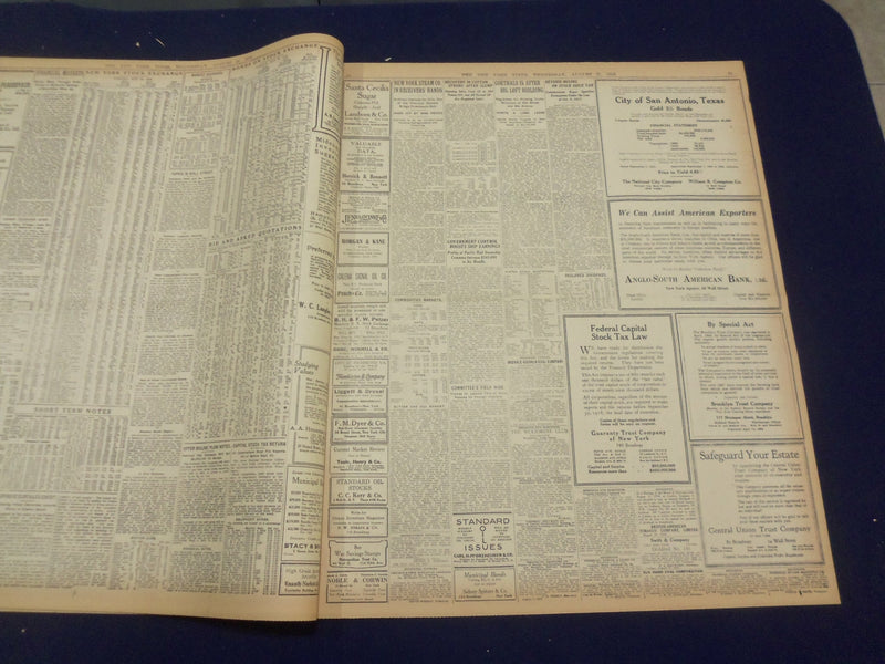 1918 AUGUST 21 NEW YORK TIMES - FRENCH TAKE 8,000 PRISIONERS - NT 9205