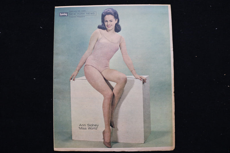 1965 FEB 28 SUNDAY NY NEWS COLOROTO MAGAZINE - ANN SIDNEY COVER - E 25473