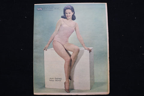 1965 FEB 28 SUNDAY NY NEWS COLOROTO MAGAZINE - ANN SIDNEY COVER - E 25473