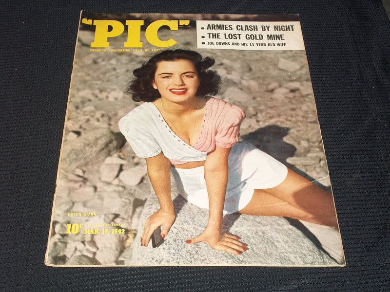1942 MARCH 17 PIC MAGAZINE - FAITH DORN NICE FRONT COVER - E 2559
