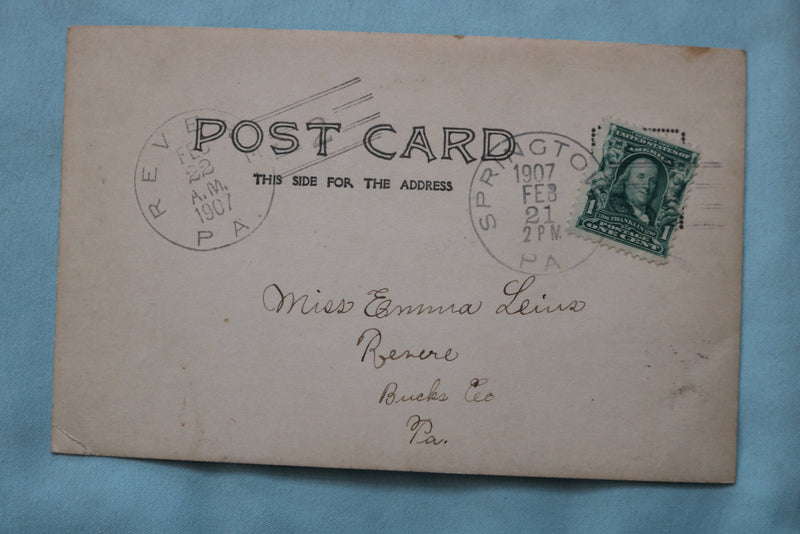 1907 SPRINGTOWN (WEST END) PENNSYLVANIA - REAL POSTCARD - K 2572