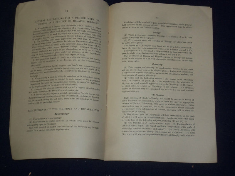 1912-1914 HARVARD UNIVERSTITY OFFICIAL REGISTER - LOT OF 5 - O 226J