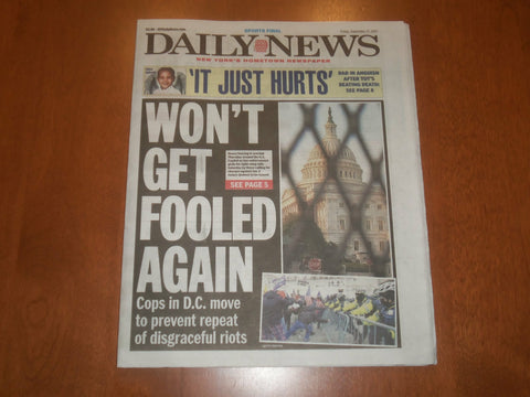 2021 SEPTEMBER 17 NEW YORK DAILY NEWS NEWSPAPER - D.C. COPS MOVE TO PREVENT RIOT
