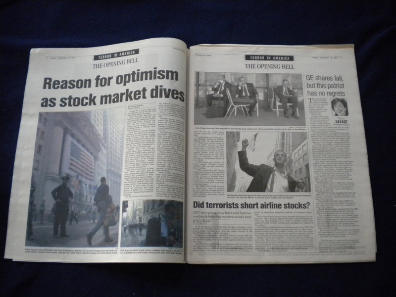 2001 SEPTEMBER 18 CHICAGO SUN-TIMES NEWSPAPER -BIN LADEN, DEAD OR ALIVE- NP 5946