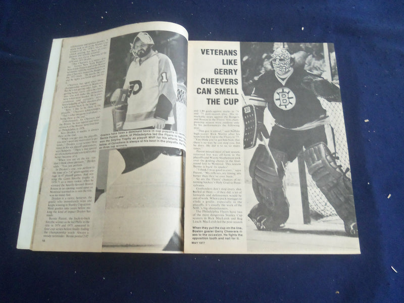 1977 MAY HOCKEY PICTORIAL-WORLD MAGAZINE - REG LEACH COVER - ST 267D