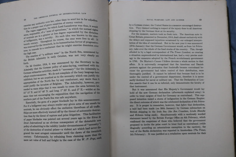 1916 JANUARY THE AMERICAN JOURNAL OF INTERNATIONAL LAW SOFTCOVER BOOK - K 3202