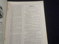 1922 MAY ASIA MAGAZINE - MAHATMA GANDHI STORY- GREAT PHOTOS & STORIES - SP 1222V