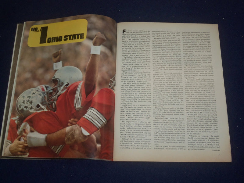 1974 SEPTEMBER 9 SPORTS ILLUSTRATED MAGAZINE - ARCHIE GRIFFIN COVER - ST 6764