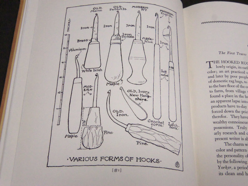 1937 THE HOOKED RUG BOOK BY WILLIAM W. KENT NEW EDITION - NICE PRINTS - KD 1031